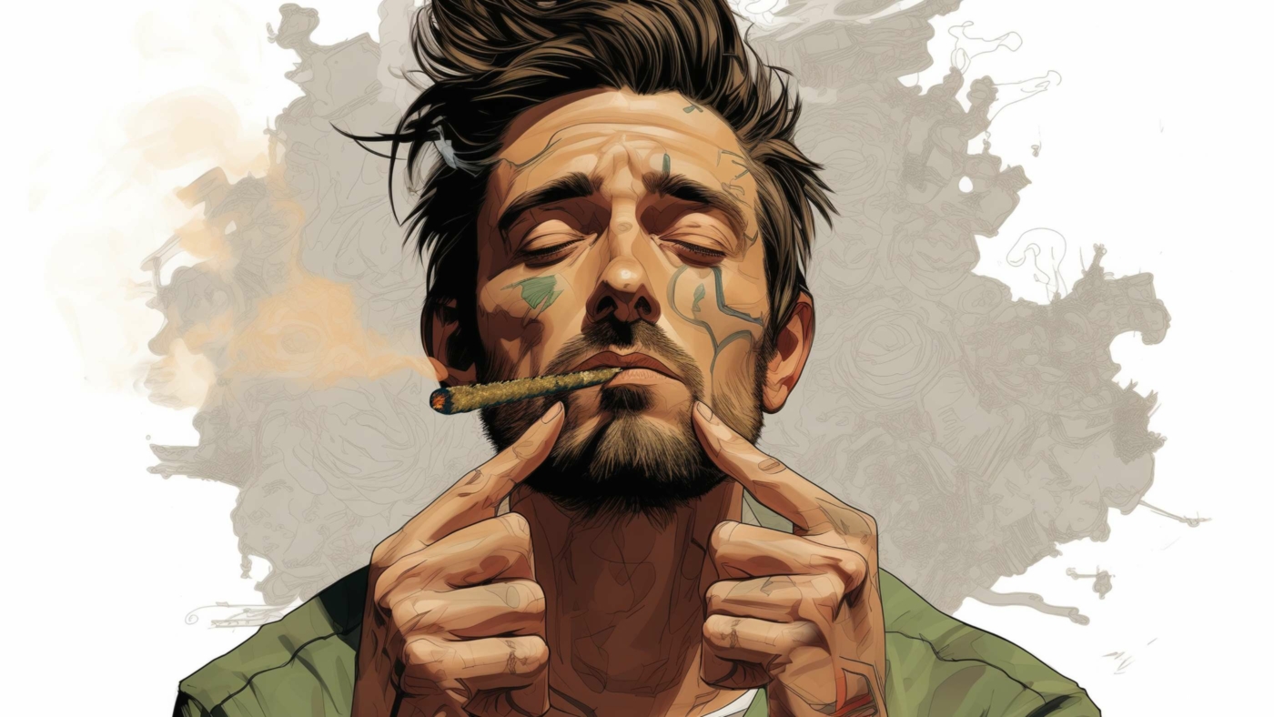 Indacloud. A Man Thinking Hard With A Bluntspliff In Each Hand Fa572A00 Ae47 48B1 9C81 1498228Be37E